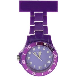 VALICLUD Pin Watch Watches for Nurses Flamingo Plush Circle Keyring Small Brooch Pocket Quartz Movement Watch Brooch Fob Watch Headphone Pendant Brooch Watch Purple Chain Ladies