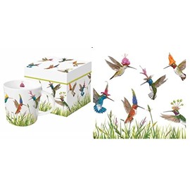 Vicki Sawyer Bundle Mug and 20 count Paper napkins - Meadow Buzz Hummingbirds