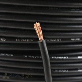 Black 16 Gauge AWG 100% OFC Copper Stranded Primary Remote Wire Cable 400 FT