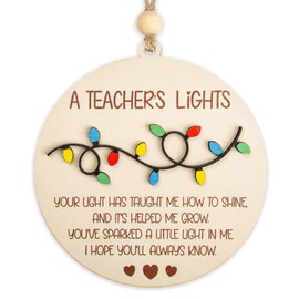 Teacher Christmas Ornaments 2025, Thank You Teacher Gifts Ornament, Best Teacher Appreciation Gifts for Women Men, Affordable Ideas for Teachers, Best Merry for Teachers Decor, a Teacher's Light