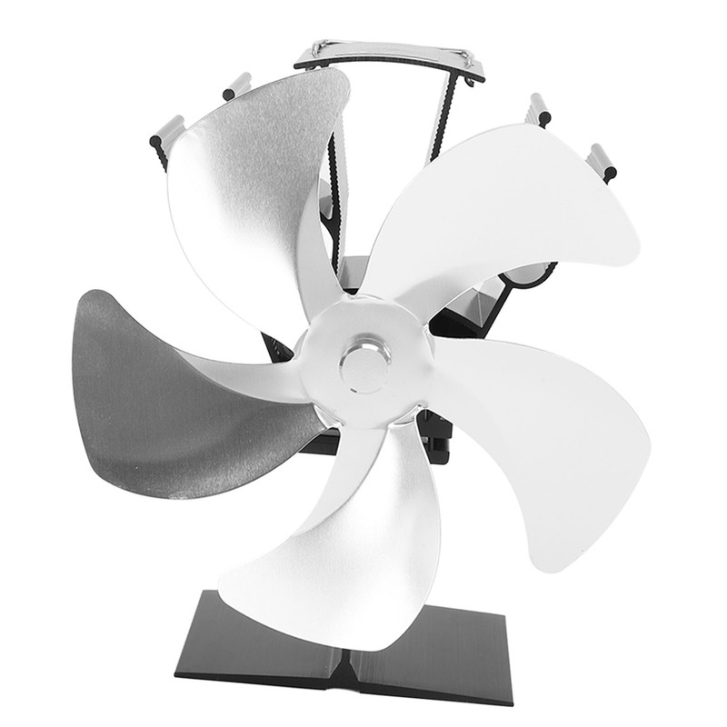 5 Blade Heat Powered Stove Fan Fireplace Fans Self Generating