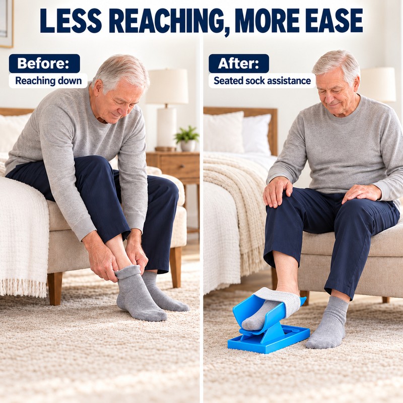 Flexible Sock Aid Stocking Slider Helper for Elderly Pregnant Disabled