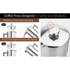 Miuly 34oz French Press Coffee Maker Stainless Steel Insulated Coffee