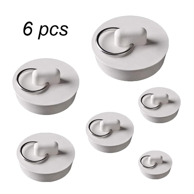 Dzsomt Drain Plug, Pack of 6 Sink Plugs, White Plugs