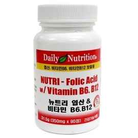 Daily Nutrition Nutri Folic Acid Vitamin B6 Vitamin B12 (350mg*90 tablets)