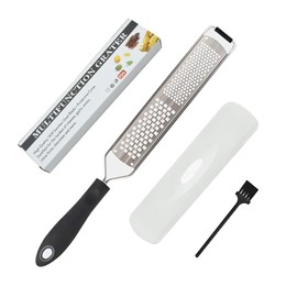 Stainless Steel Shredder, Cheese, Chocolate, Fruit, Vegetable, Ginger, Garlic Shredder, Long Handle 2 in 1 Coarse and Fine Shredder