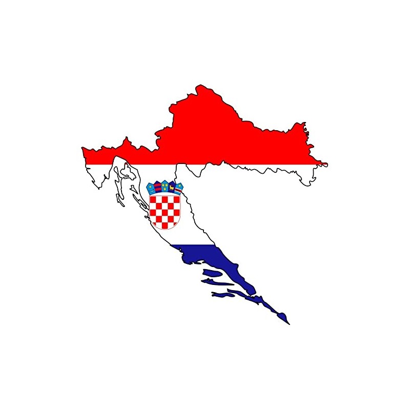 Croatia Car Sticker Sticker In National Colours