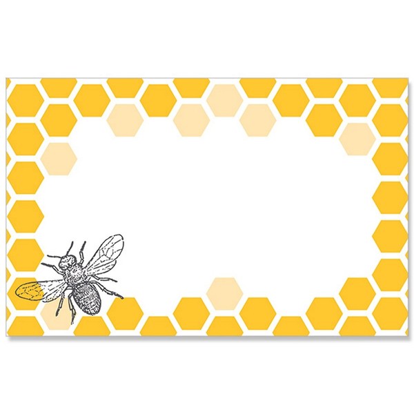 Bumblebee and Honeycomb Enclosure Cards or GiftTags - 3-1/2 x 2-1/4 (50)