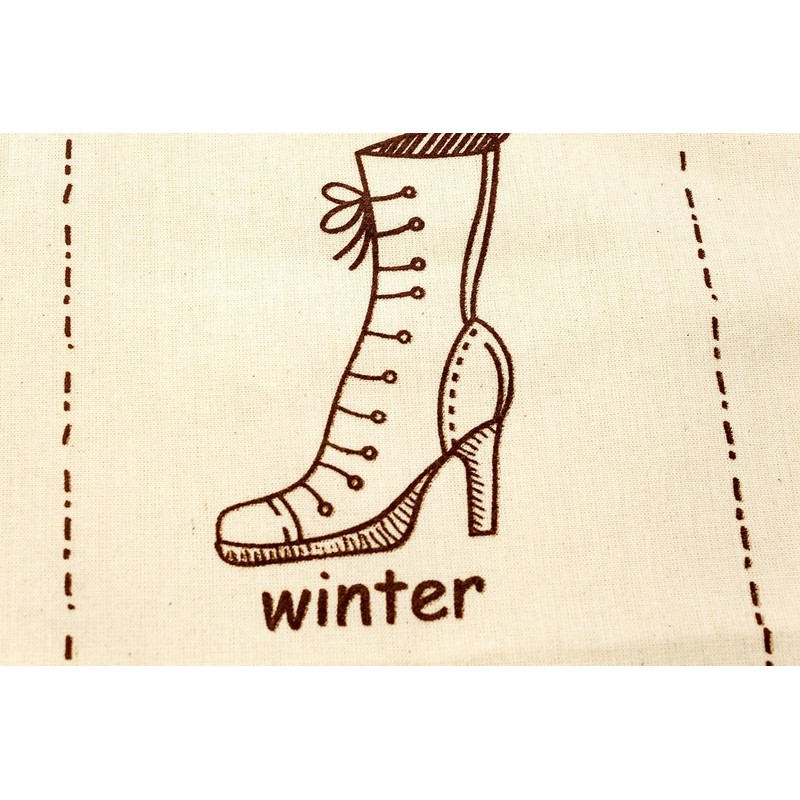 Vintage Shoe Bag/ Cloth Bag made of jute with cute