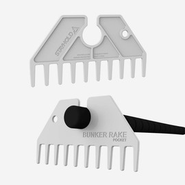 STAYHOLD® Golf Bunker Rake, 2-Pack, Durable & Lightweight, Personal Pocket Sized, Fits All Clubs