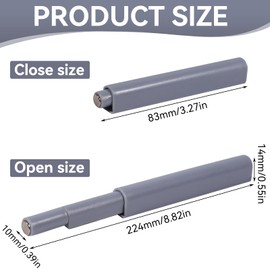 Cabinet Push Latches, 10pcs Soft Quiet Close Closers Cabinet Latch Push to Open Door Latch Catch Set Kit Damper Buffer Push for Kitchen Cabinet