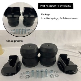 BST BSSP FR250SDG Rear Suspension Bump Stops, Performance Enhancement System for 2011-2016 Ford F-250 Super Duty 2WD/4WD Truck Pickup Rear Suspension Helper Springs Kit