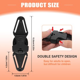 2Pcs Car Baby Seat Harness Chest Clip, Car Seat Safety Clip Baby Harness Chest Clips, Car Seat Safety Clip No Threading Required Keep Children Safe Prevent Children Taking Their Arms Out of The Straps