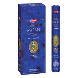 HEM Myrrh Incense Sticks - Pack of 6-120 Count - 301g