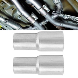 1Pair Exhaust Pipe to Pipe Adapter Reducer 1.25 to 1.5In Stainless Steel Exhaust Connection Reducer Pipe Adapter for Cars Vehicles