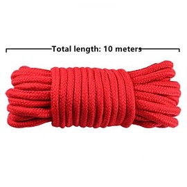 Wolike 10 Meters Long Ropes 7mm Thickness,Camping Rope,Garden, Boating, Pets,Climbing rope,Multi Purpose Utility Ropes (Red, 10)