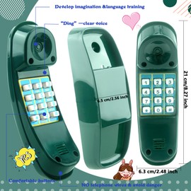 Haconba Swingset Phone Toys Playground Phone Pretend Treehouse Telephone Toy with Numeric Key for Outdoor Playground Jungle Gym Accessories (Green)
