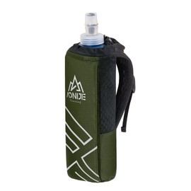 AONIJIE Quick Grip Handheld Water Bottle for Running, Hand Strap Hydration Pack with 500ml Handheld Soft Flask Water Bottle (Olive Green)