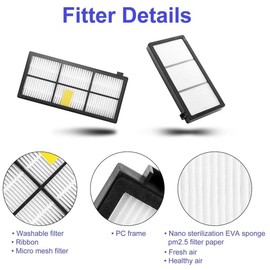 3 Pack HEPA Filter Filters for Roomba 800 900 Series 860 870 871 880 960 980 Vacuum Cleaning Robots