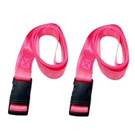 WIZ'A WZ-ND20P One-Touch Load Tightening Belt, 1.0 inches (25 mm) x 6.6 ft (2 m), Pack of 2, Pink