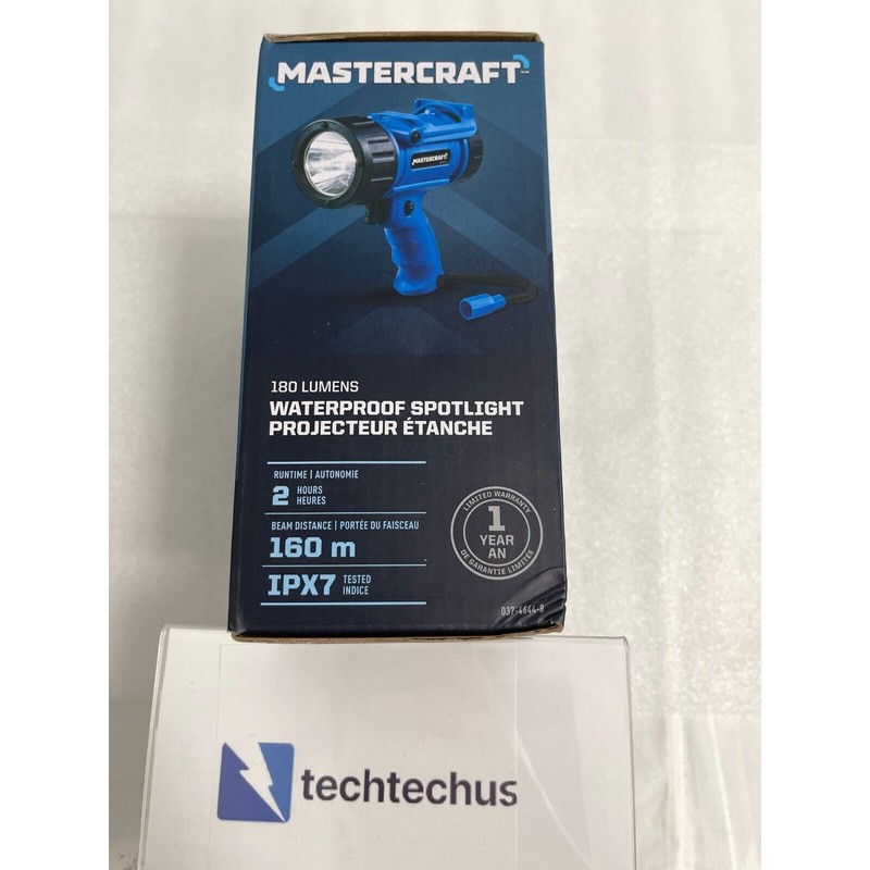Mastercraft 180-Lumen Handheld Waterproof Spotlight