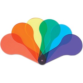 6 Pcs Color Paddles, Transparent Color Paddles, Color Learning, Optics Color Filter Plate Montessori Science Educational Painting Color Drawing Cognition Science Education, Color Science