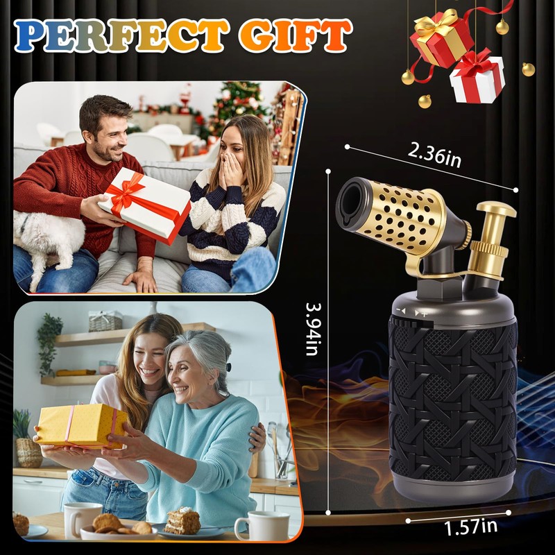 Blow Torch, Professional Kitchen Cooking Butane Torch with Safety Lock