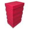 N'icePackaging 100 Qty - Macaw-Red Kraft Cotton Filled Gift Boxes