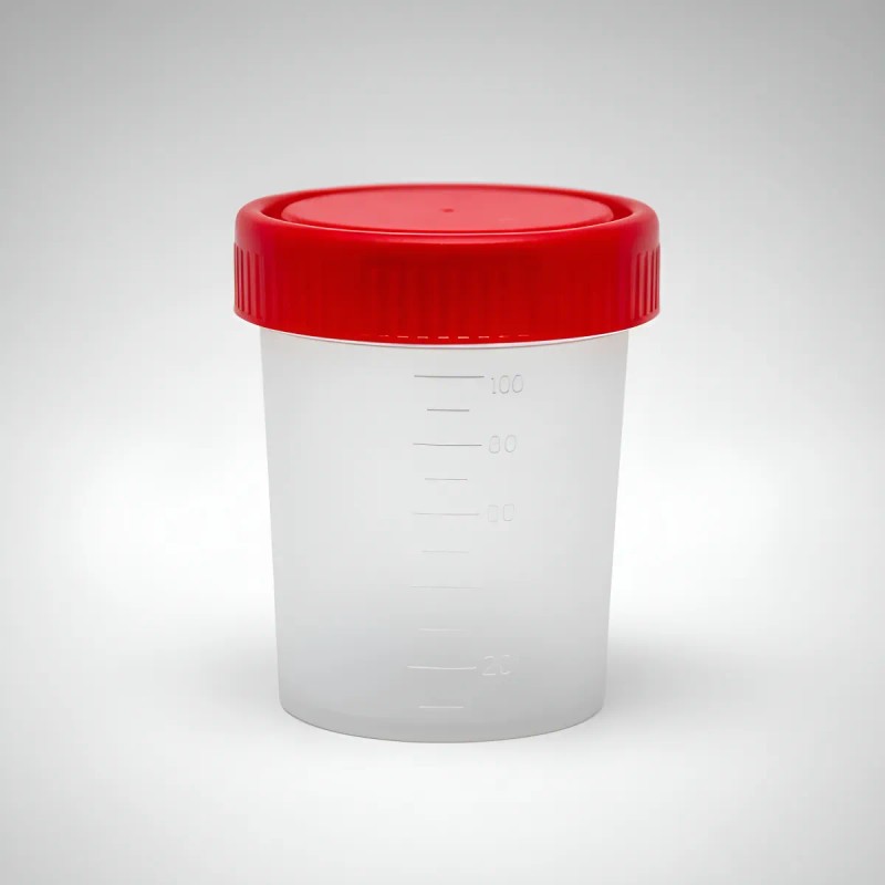 Vaso Plástico Estéril 100ml Pack 50 Unidades Con Graduación Plastic
