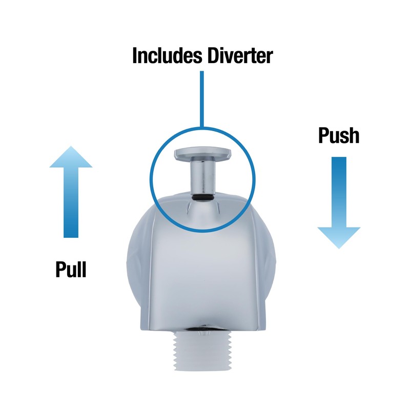 DANCO Diverter in Chrome 89266 Universal Tub Spout with Handheld