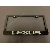 License Plate Frame Shop 1xLexusSTYLE 3D Emblem BLACK Stainless License