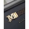 VANNANBA Letter M Belt for Men，Luxury Stylish Designer Belts with