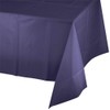 ROYAL7 3 Pack Navy Blue, Rectangle Disposable Plastic Tablecloth for