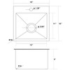 VALISY 15 x 15 Inch SUS304 Stainless Steel Square Topmount