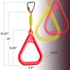 Cateam Ninja Slackline Accessories – Multicolor Triangle Gymnastic Rings Set