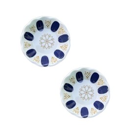 2 x Melamine Saucers Traditional Style Turkish Tea Coasters Coffee Tea Set Blue