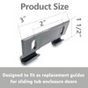 2 PCS Gray Plastic Shower Door Bottom Hook Guide with