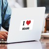 CafePress I Love Beans Rectangle Sticker Rectangle Bumper Sticker Car