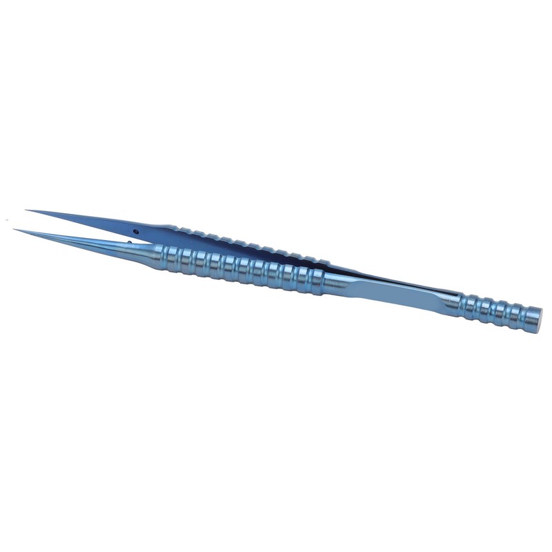 2 Pcs Fine Tipped Tweezers Straight Tip Bent Tip Titanium