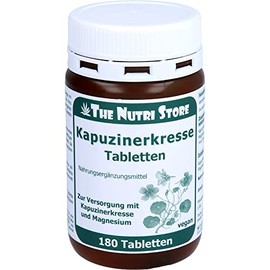 Kapuzinerkresse Tabletten vegan 180 Stk. mit 200 mg Kapuzinerkressepulver und 25 mg Magnesium