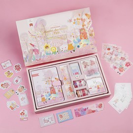 Cute Journaling Set, Little Girls Journaling Set, Kawaii Journaling Kit, Journaling Set, DIY Scrapbook Gift, Little Monsters Amusement Park