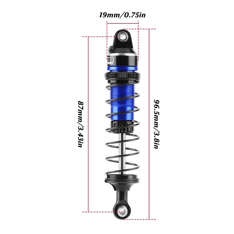 GIXCEL GPM Racing Aluminum Alloy Front & Rear 87mm Shock