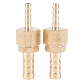 Akozon Brass Barb 4-8 mm Fitting Hose Pipe Barb Tail Reducer Reducer Plug Adapter Pack of 2