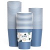 YANGTE 60 Pieces Blue Paper Cups Disposable Party Cups Biodegradable