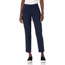 Ruby Rd. Women's Petite Pull-On Solar Millennium Super Stretch Pant, Navy, 4 Petite