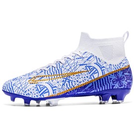 sudorun Fußballschuhe Kinder Kunstrasen Fussballschuhe Hallenschuhe Für Jungen Mädchen AG FG TF Turf Trainingsschuhe (Dw,1101 FG Bai_36)