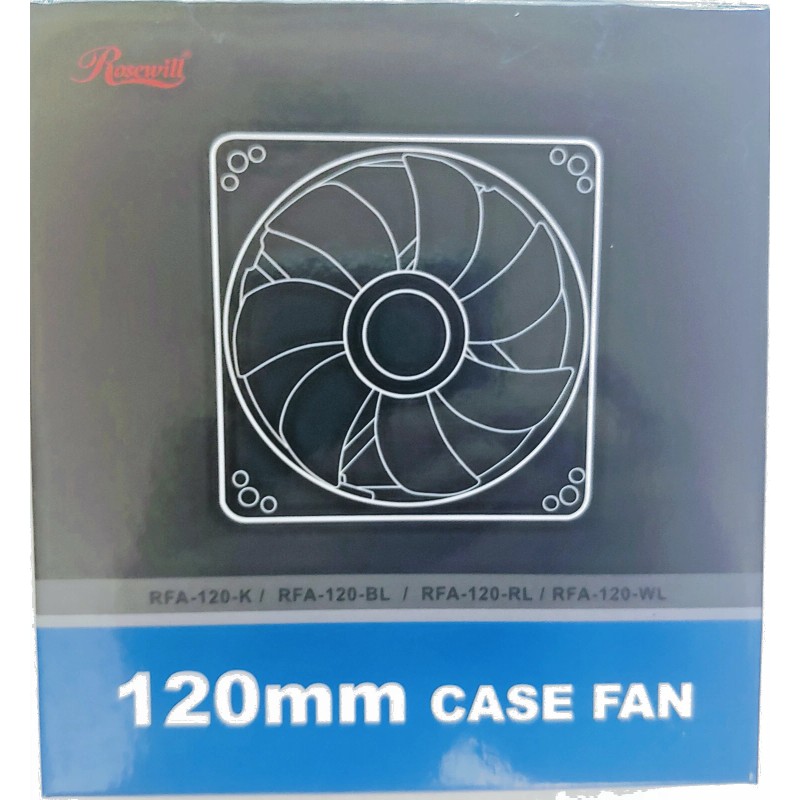 Rosewill RFA-120-K 120mm Case Cooling Fan with LP4 Adapter -