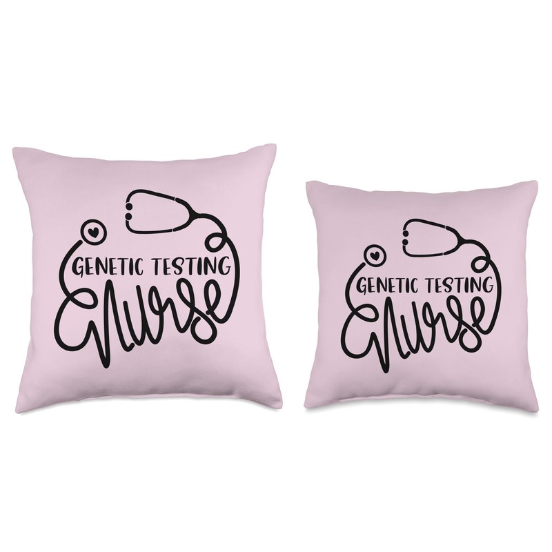 RN Genetic Testing Nurse NP Cute Genetics Nursing Throw Pillow
