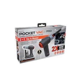 Pocket Vac PRO Handheld Vacuum and Docking Station, Compact Wireless Vacuum Cleaner, Lightweight Powerful for Home Kitchen Car Corner Upholstery Pet Hair Dust Crumbs Cleaning