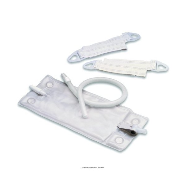 Leg Bag Systems-Description: Urinary Leg Bag Combination Pack Includes: 1 Leg Bag, 1 Extension Tubing (18") w/connector, & 1 Pair Fabric Leg Bag Straps (23") Size: Medium: 10" Length Capacity: 18 fl oz (540 ml) - UOM = Each 1